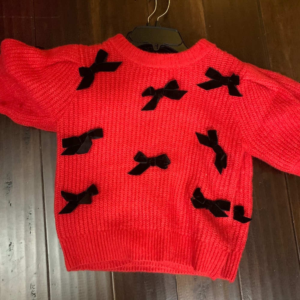 Grils Red sweater size 12/14